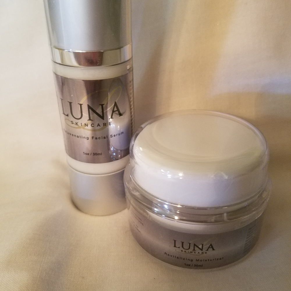 Luna face serum and moisturizer